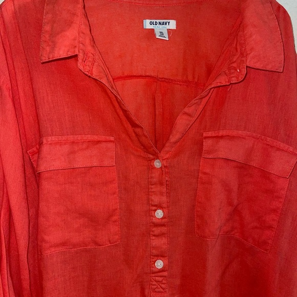 Old Navy Tops - 🔥🔥CLOSET CLEAR-OUT🔥🔥BUNDLE TO SAVE💰💵🤑 OLD NAVY BUTTON DOWN XXL RED